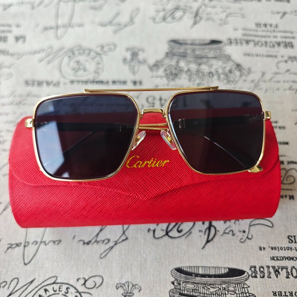 Cartier Geometric Frame Sunglasses - image 1
